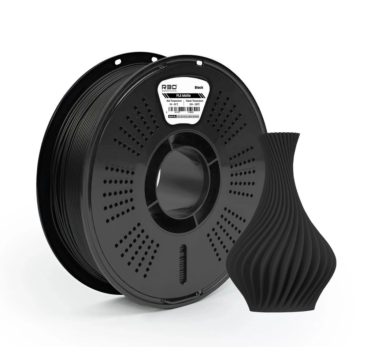 PLA Matte Youth Matte Black（R3DA1F116MLS）官方商品圖